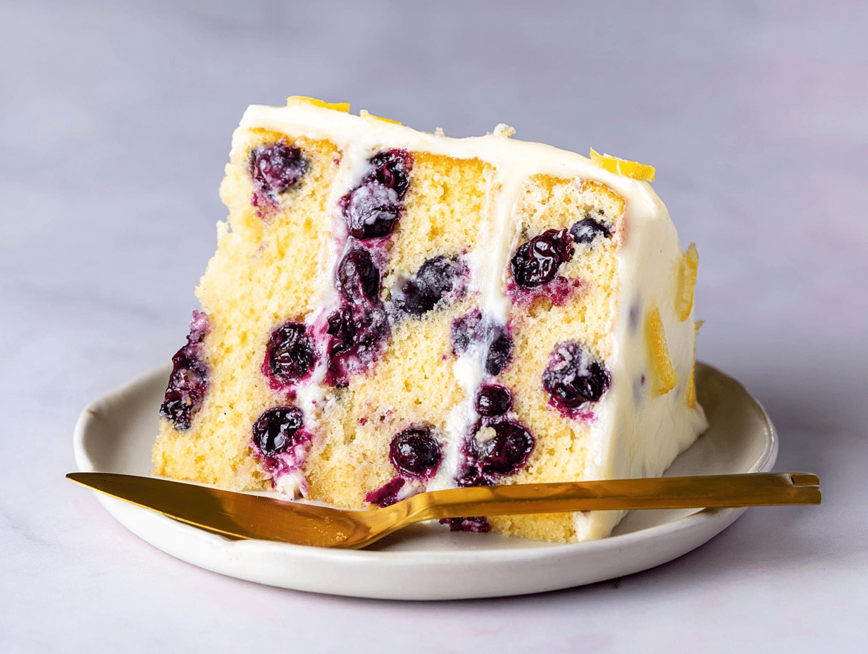 Healthy Lemon Blueberry Cake
