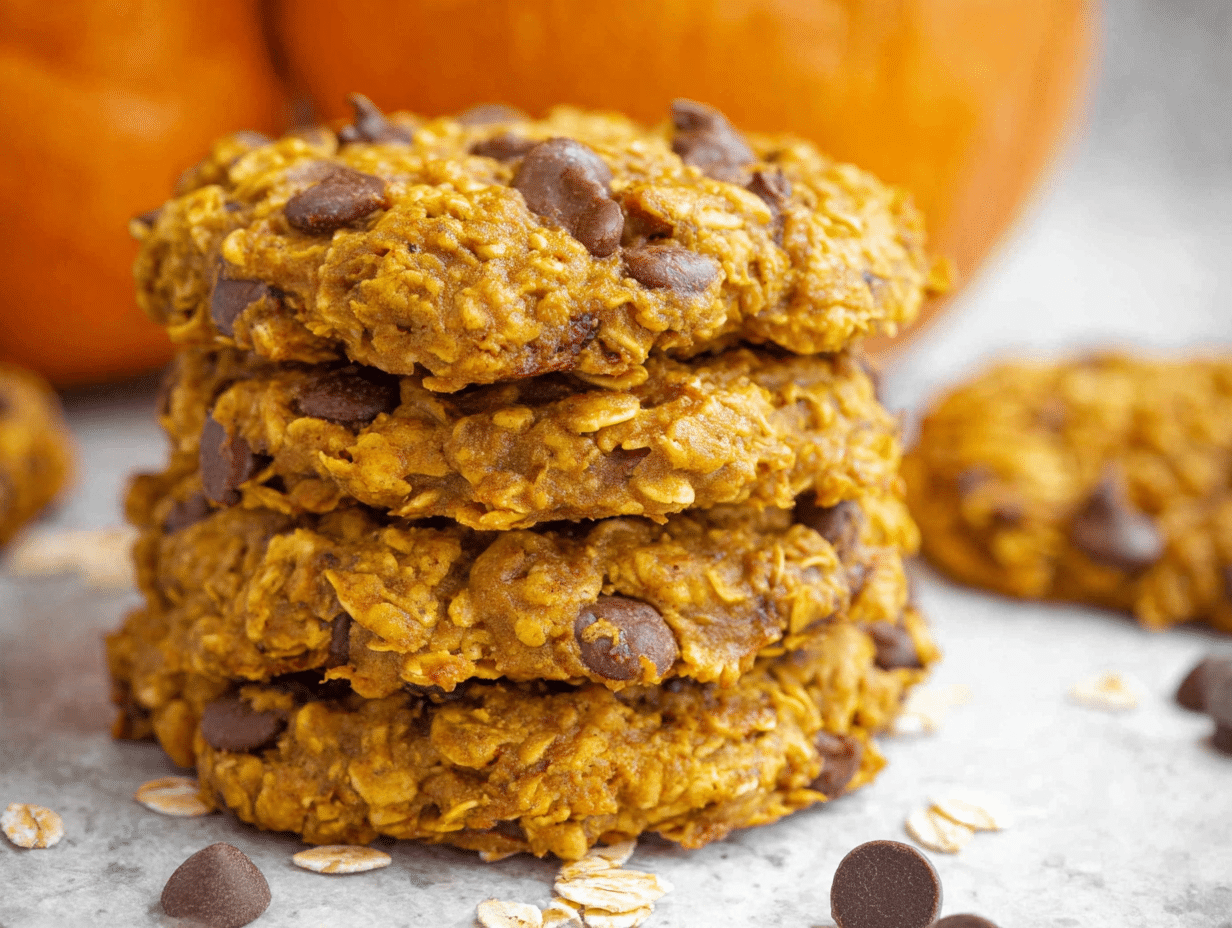 Healthy Pumpkin Oat Cookies
