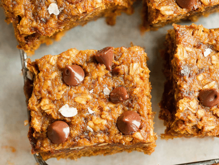Healthy Pumpkin Oatmeal Bars
