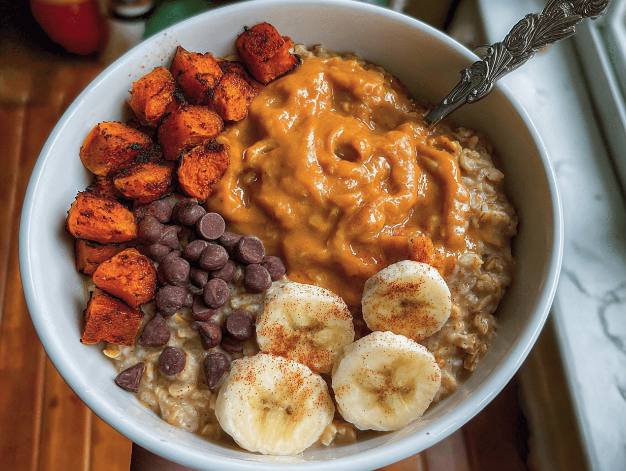 Healthy Pumpkin Stovetop Oatmeal
