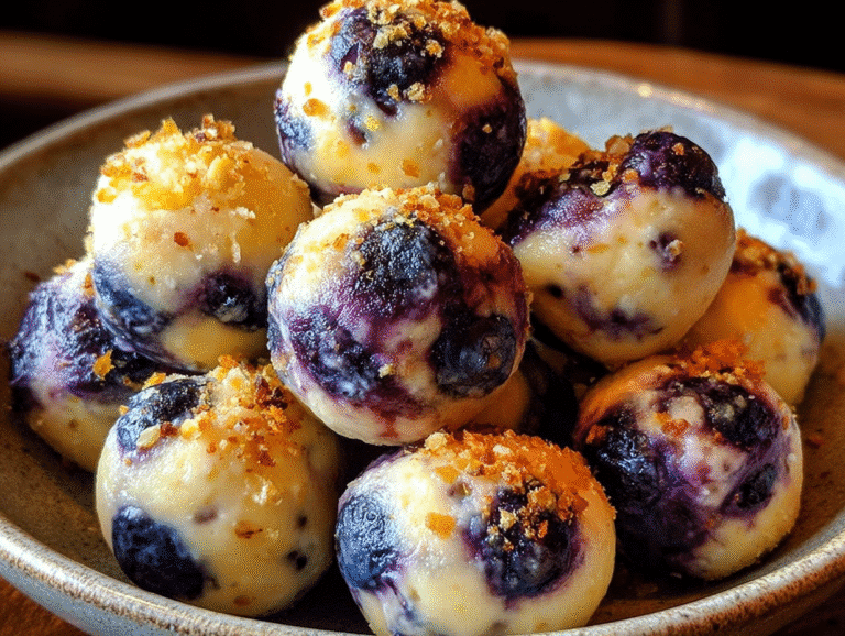 Lemon Blueberry Cottage Cheese Protein Bites