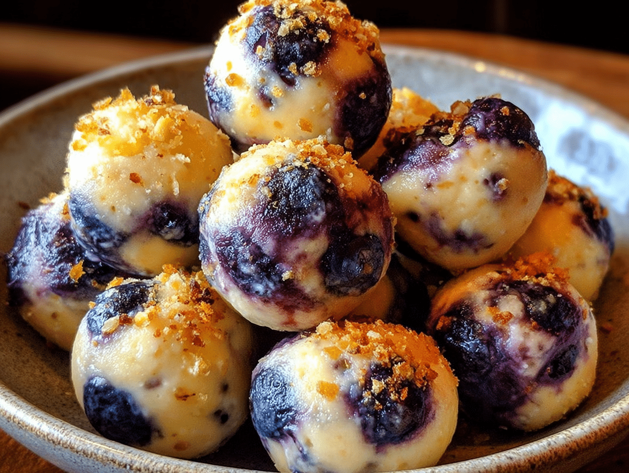 Lemon Blueberry Cottage Cheese Protein Bites