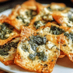 Mediterranean Spinach and Feta Cheese Crisps