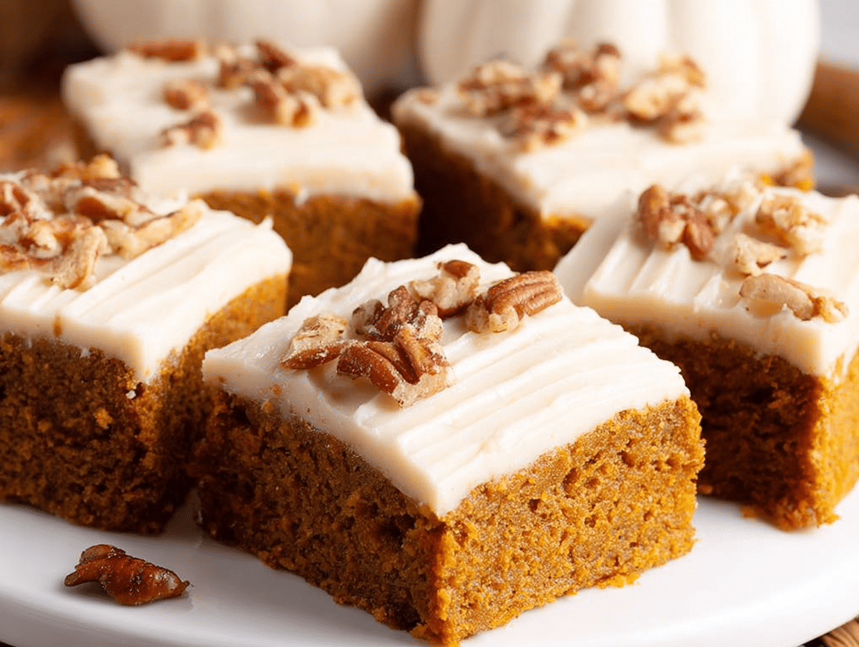Pumpkin Bars Brown Sugar Frosting