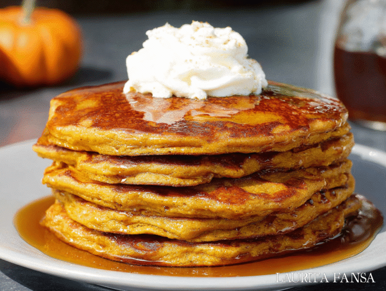 Pumpkin Cottage Cheese Pancakes