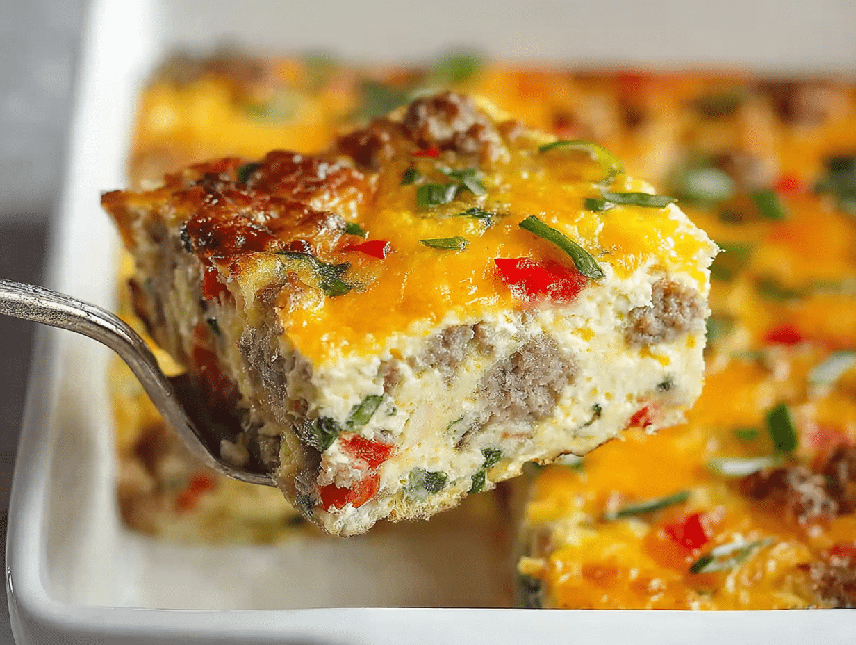 Sausage Hash Brown Breakfast Casserole