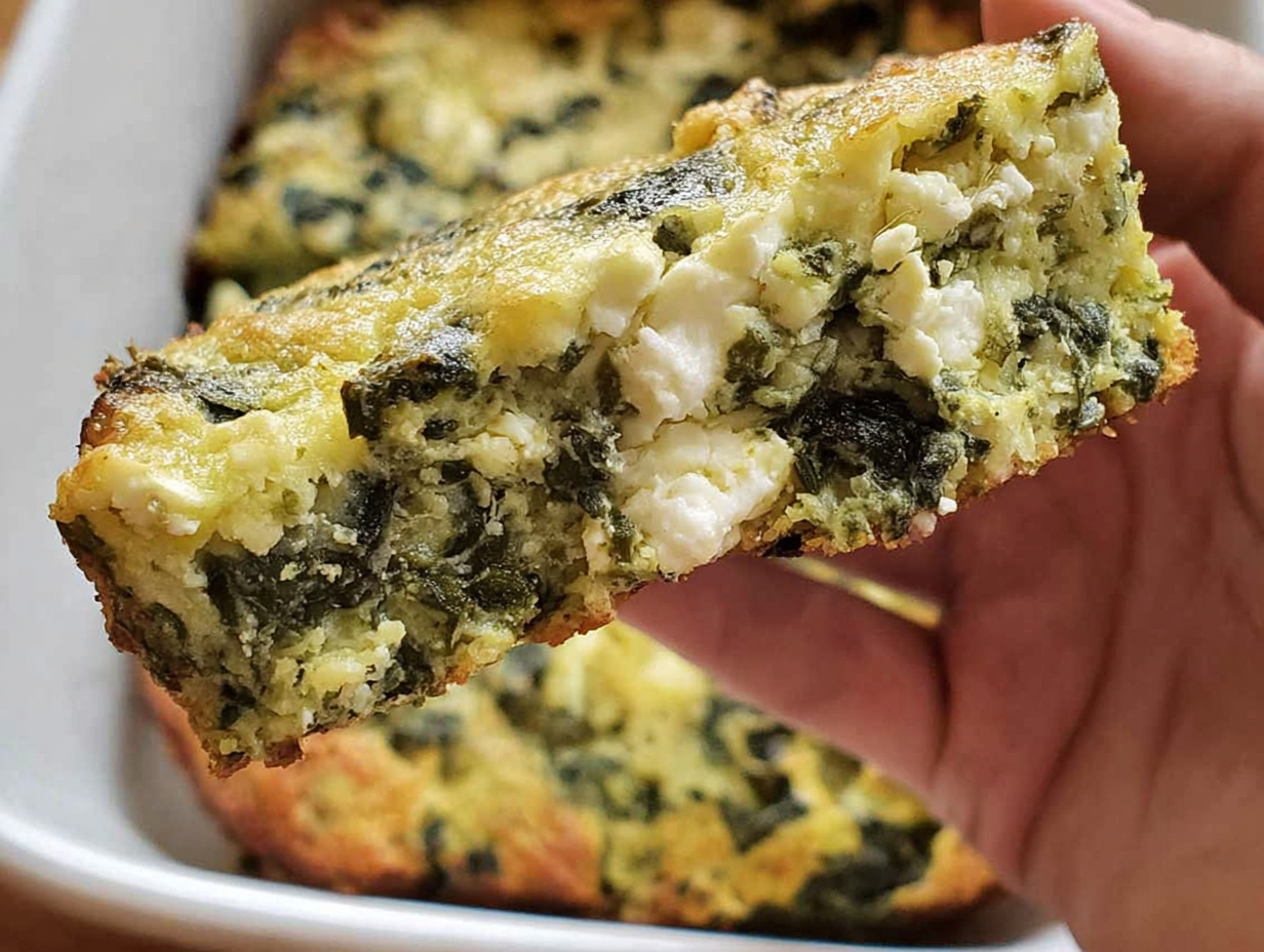 Spinach and Feta Brownies