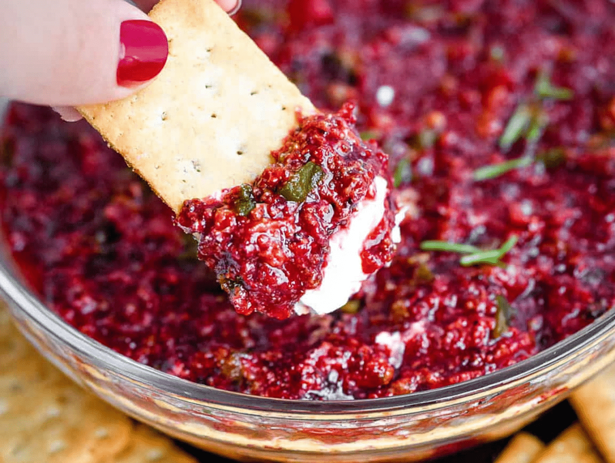 Sweet and Spicy Cranberry Jalapeno Dip