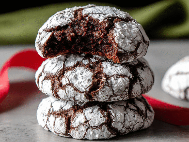 Vegan Chocolate Crinkle Cookies