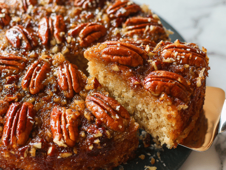 Vegan Pecan Upside-Down Cake