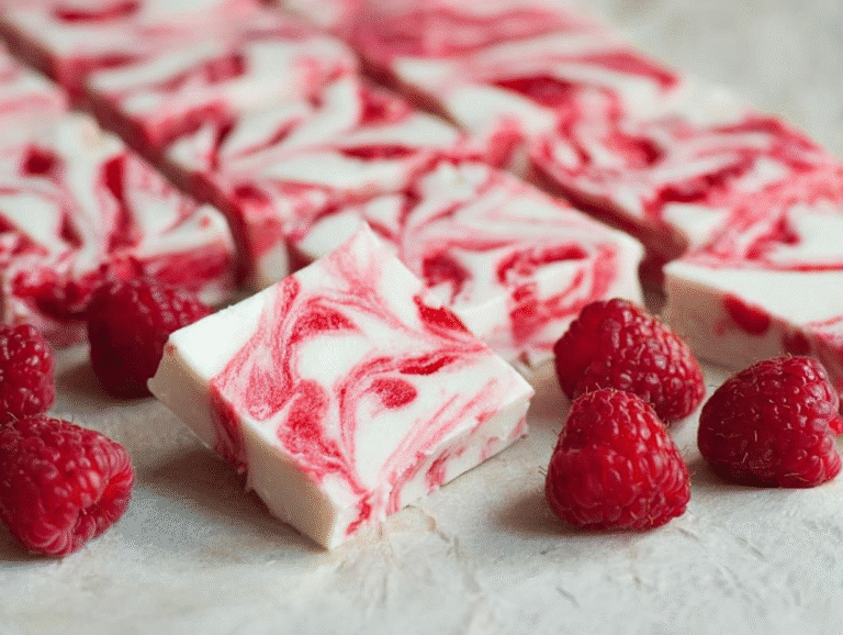 Vegan Raspberry Coconut Fudge