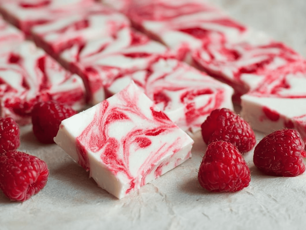 Vegan Raspberry Coconut Fudge