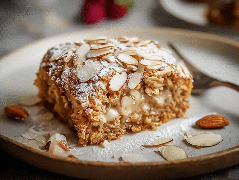 Baked Almond Croissant Oats