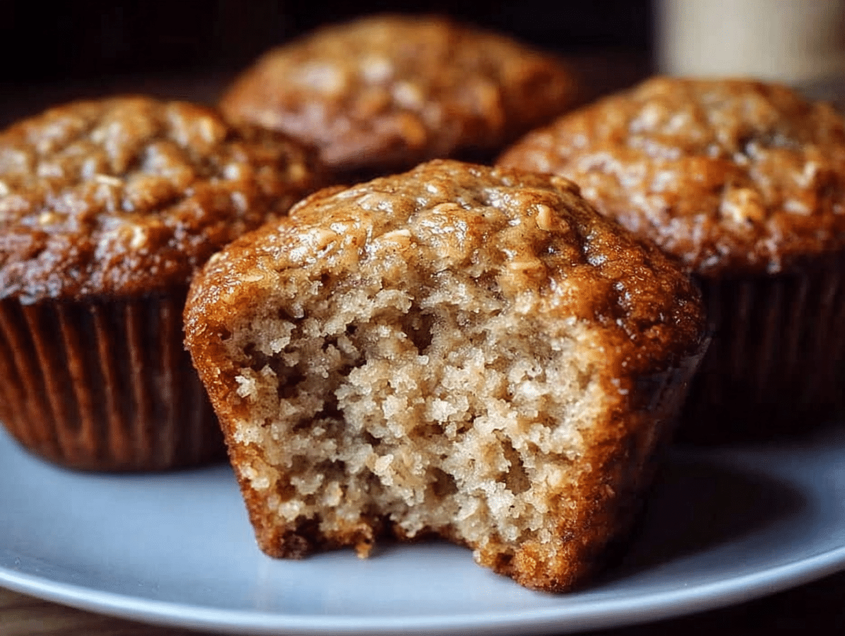 Banana Oatmeal Muffins (No Flour, No Sugar)
