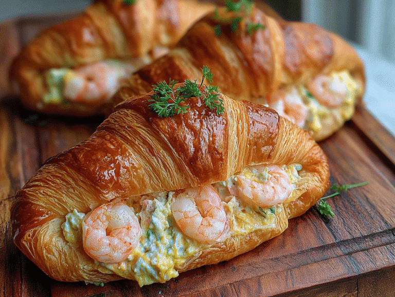 Buttery Shrimp Stuffed Croissants