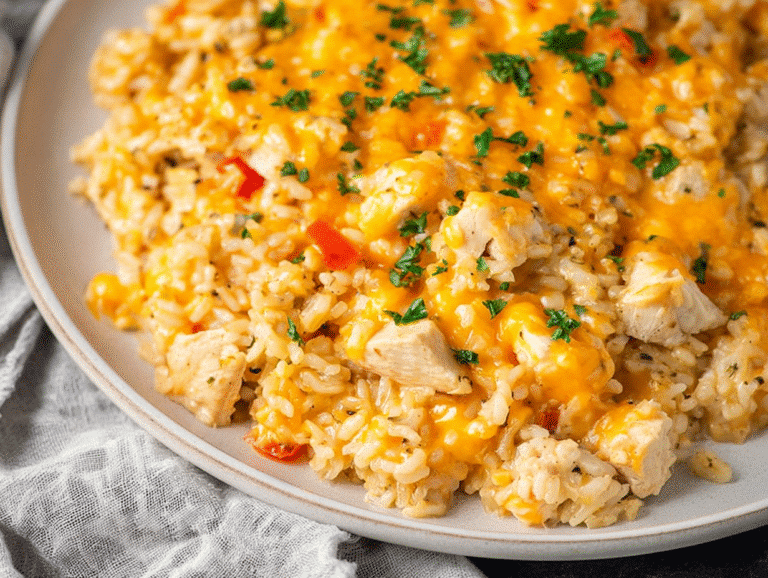 Cheesy Chicken and Rice (Gluten-Free)