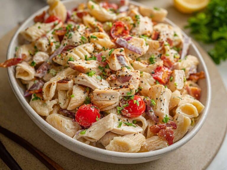 Chicken Bacon Ranch Pasta Salad