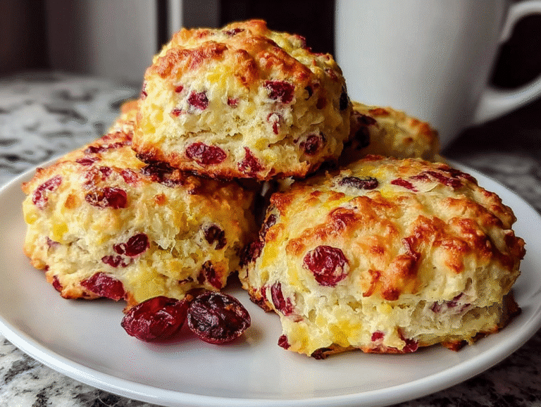 Cranberry Orange Sour Cream Scones