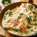 Creamy Spinach Artichoke Chicken Skillet (Paleo, Whole30, Keto)