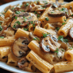 Creamy Tuscan Mushroom Pasta Skillet