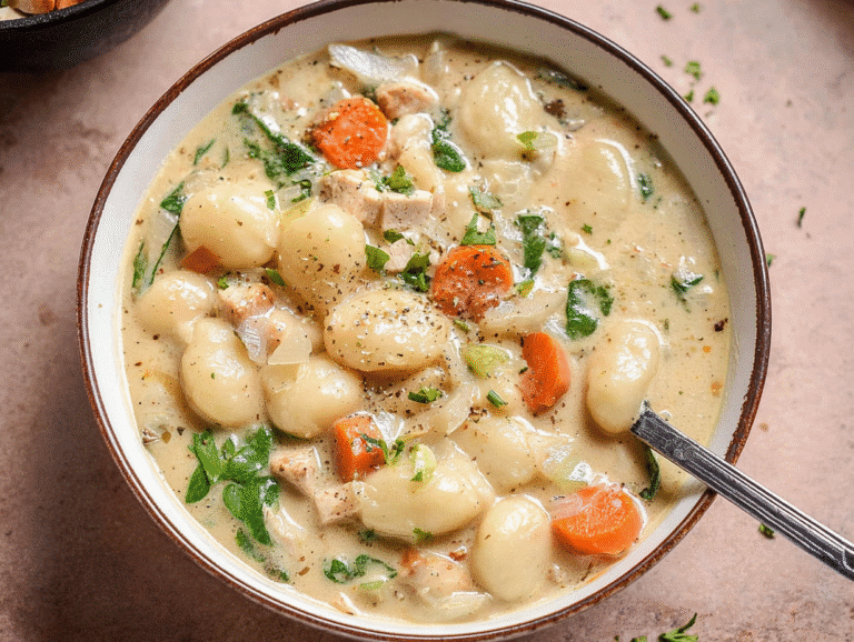 Creamy Vegan Gnocchi Soup (Olive Garden Copycat!)