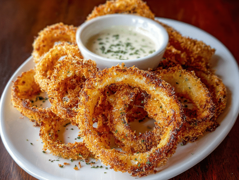 Crispy Parmesan Onion Ring Chips
