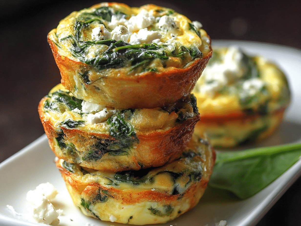 Egg Muffins with Spinach and Feta