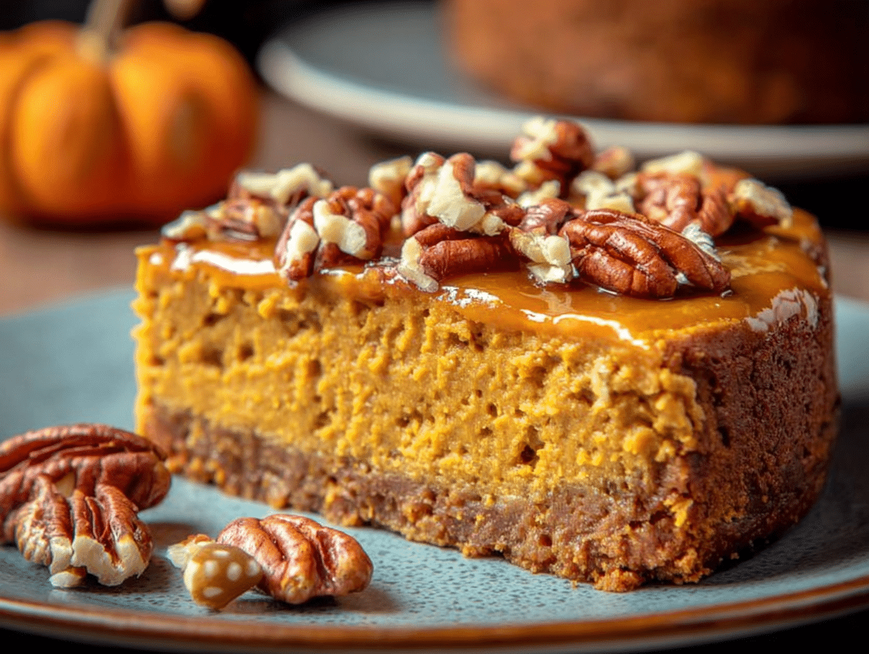 Flourless Maple Pecan Pumpkin Yogurt Cake