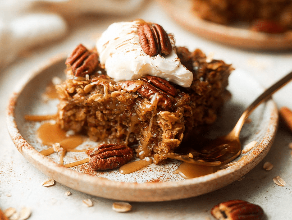 Gingerbread Baked Oatmeal Bars Recipe