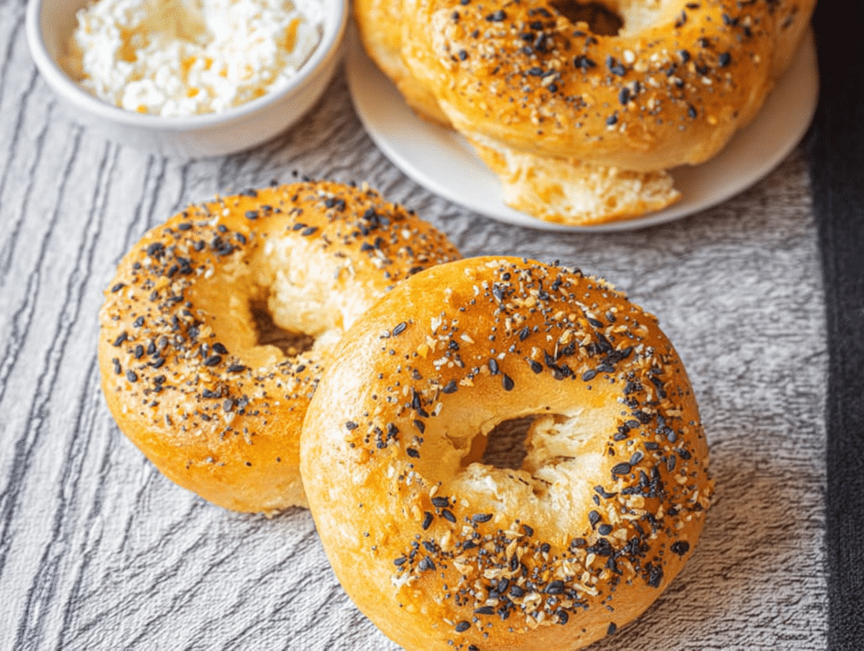 Gluten-Free 3 Ingredient Air Fryer Bagels