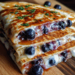 Gluten-Free Blueberry Breakfast Quesadilla