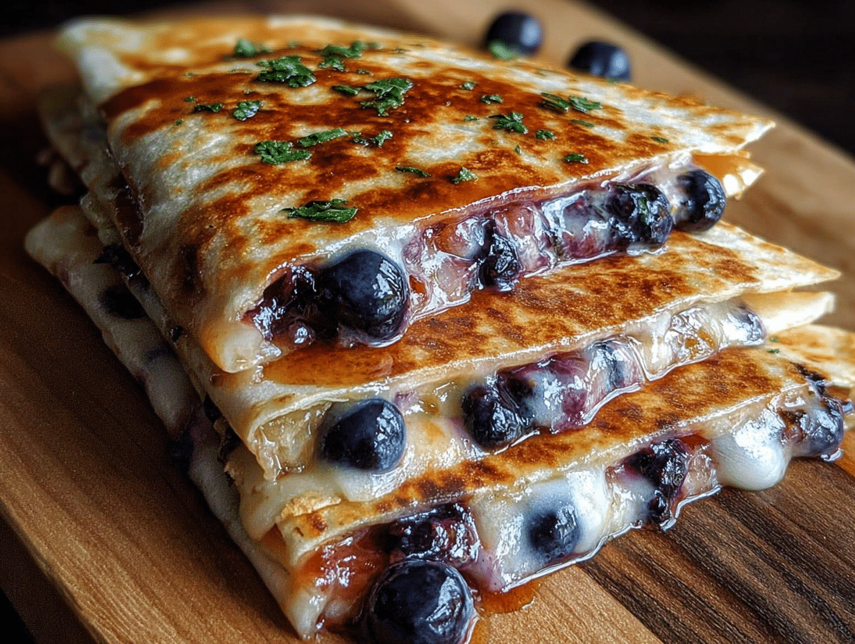 Gluten-Free Blueberry Breakfast Quesadilla
