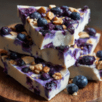 Gluten-Free Blueberry Frozen Cottage Cheese Bark