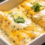Gluten-Free Chicken Enchiladas with Sour Cream White Sauce