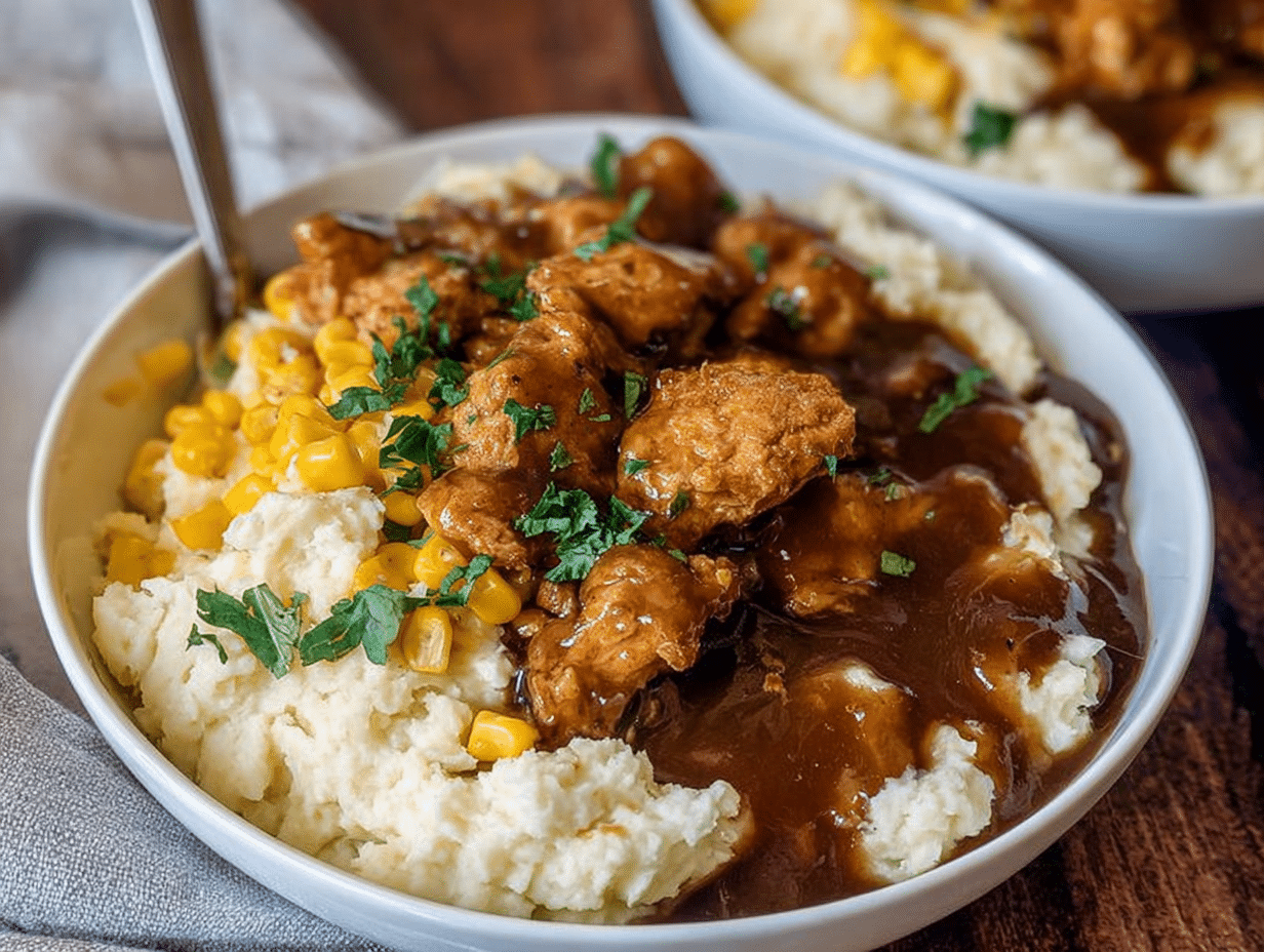 Gluten-Free Chicken Mashed Potato Bowls