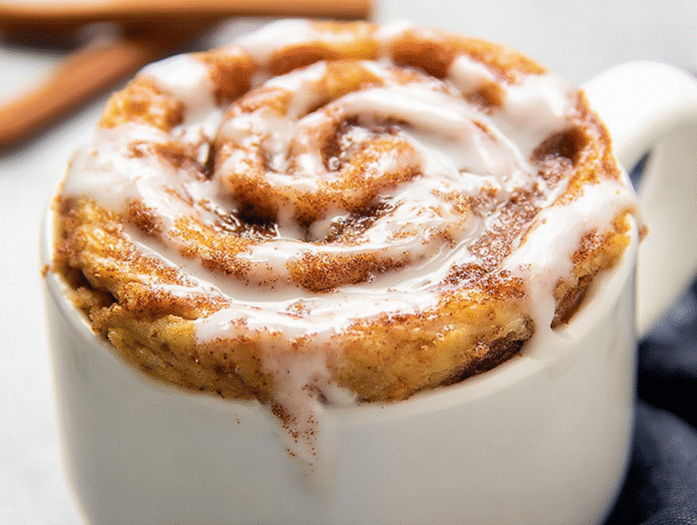 Gluten-Free Cinnamon Roll in a Mug