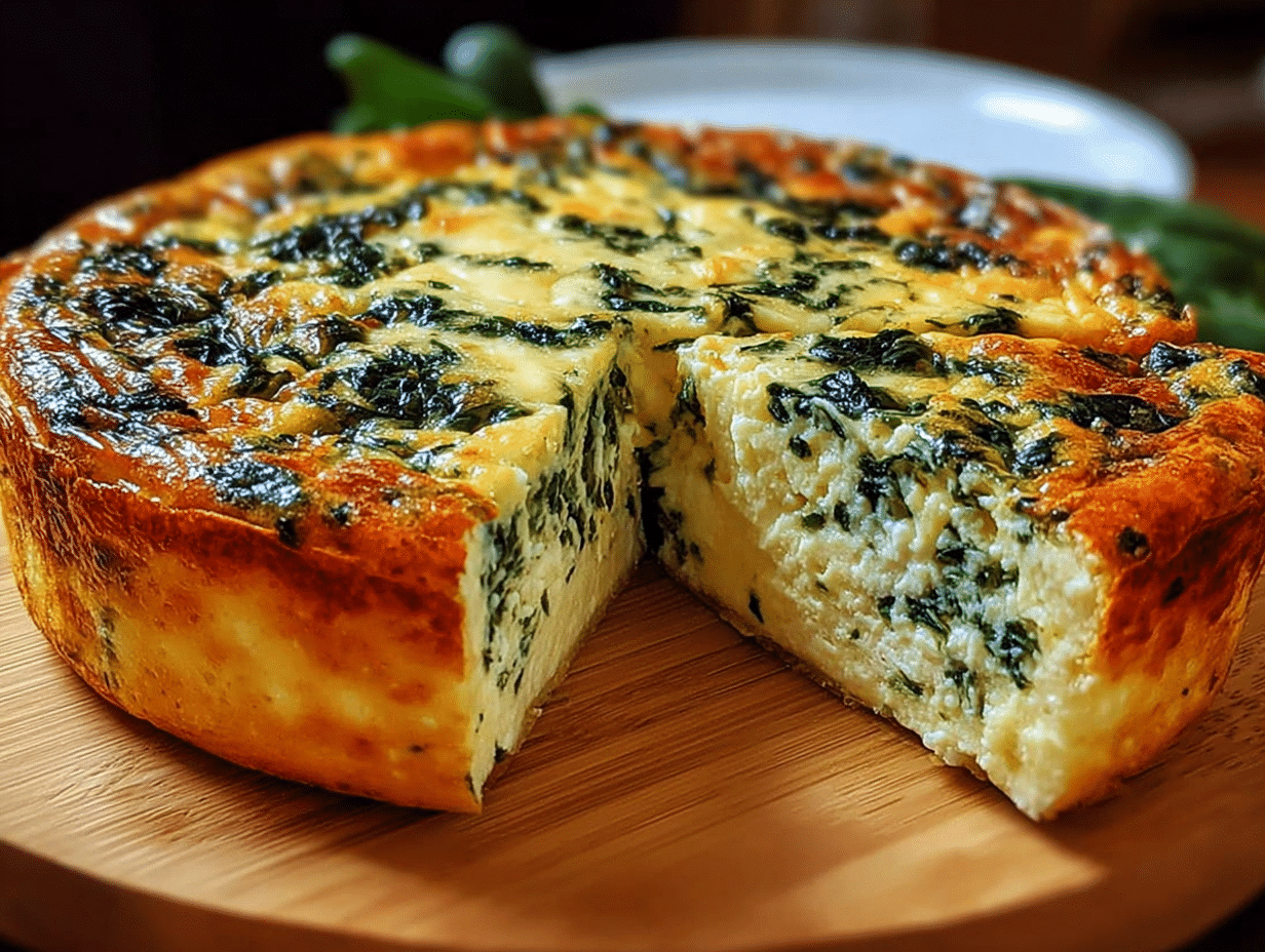 Gluten-Free Cottage Cheese and Spinach Crustless Quiche