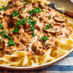 Gluten-Free Creamy Ground Beef Stroganoff