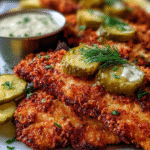 Gluten-Free Crispy Dill Pickle Parmesan Chicken