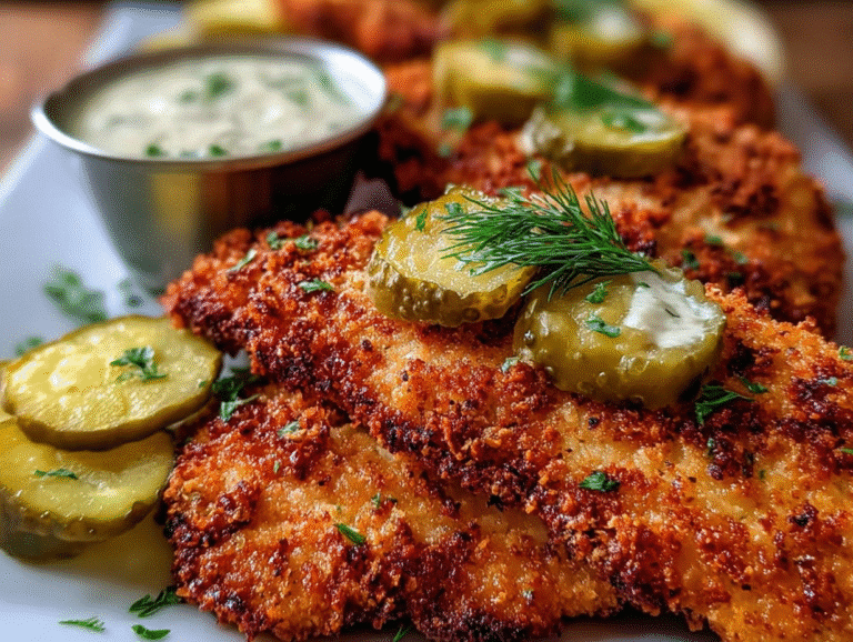 Gluten-Free Crispy Dill Pickle Parmesan Chicken