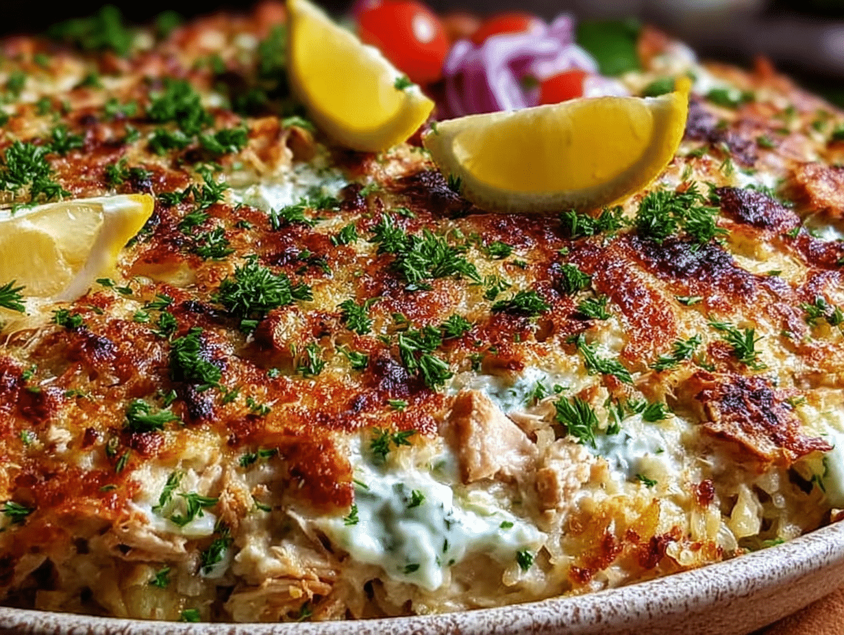 Gluten-Free Dump-and-Bake Chicken Tzatziki Casserole
