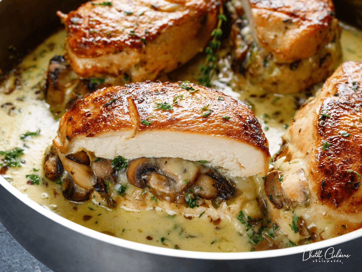 Gluten-Free Flavorful Mushroom Stuffed Chicken Breast