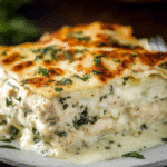 Gluten-Free Garlic Chicken Lasagna