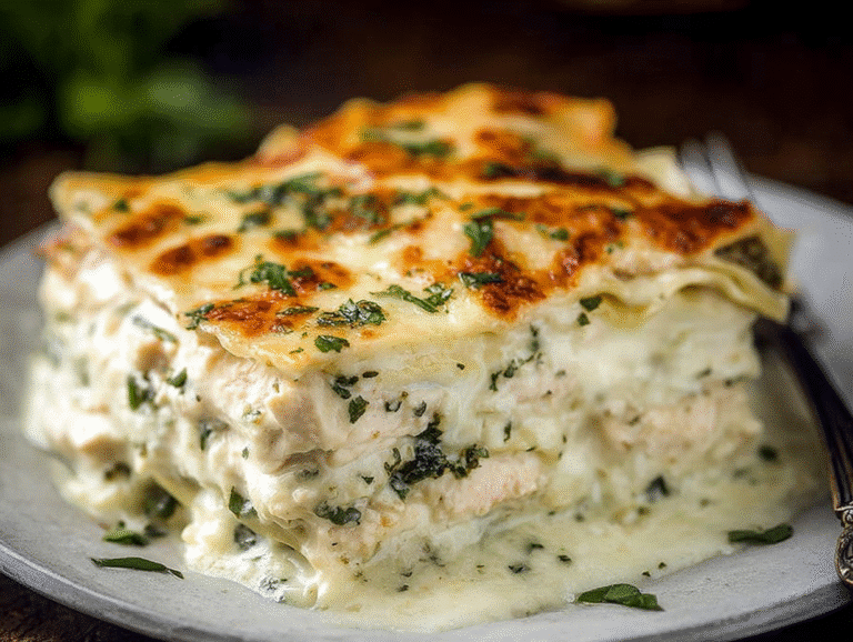 Gluten-Free Garlic Chicken Lasagna