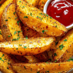 Gluten-Free Garlic Parmesan Potato Wedges