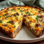 Gluten-Free Homemade Sweet Potato Quiche with Ground Turkey