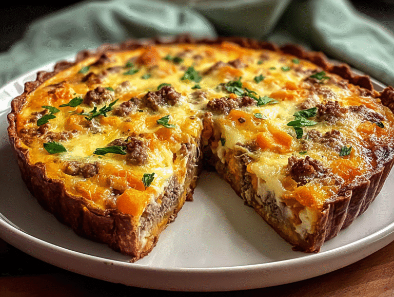 Gluten-Free Homemade Sweet Potato Quiche with Ground Turkey