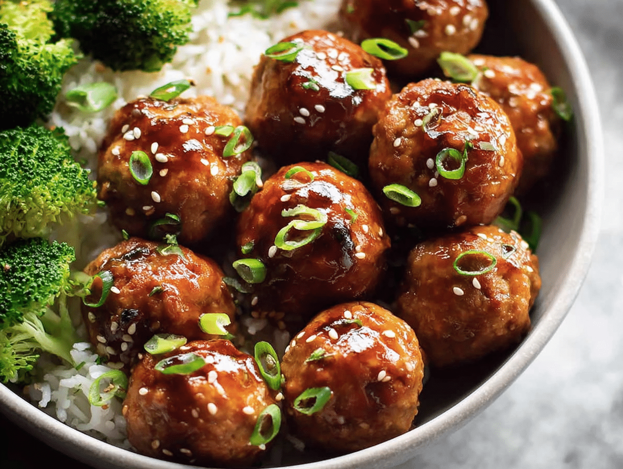 Gluten-Free Honey Ginger Asian Meatballs