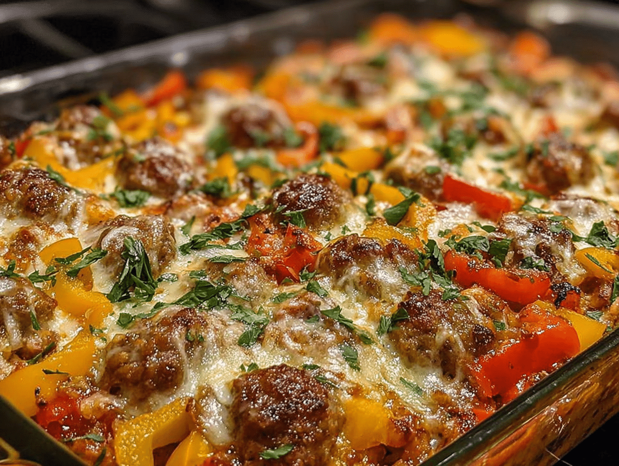 Gluten-Free Italian Sausage & Pepper Casserole