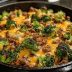 Gluten-Free Keto Hamburger Broccoli Skillet